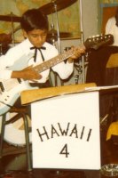Pete playing in his family's band 'Hawai 4' at the age of 7 1/2